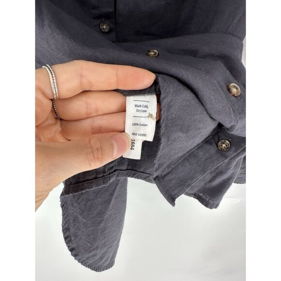 Marine Layer Aria Relaxed Fit Embroiderd Long Sleeve Shirt Women’s XS Read - Picture 6 of 10